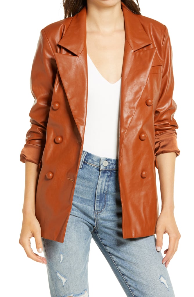 BlankNYC The Nightingale Faux Leather Blazer