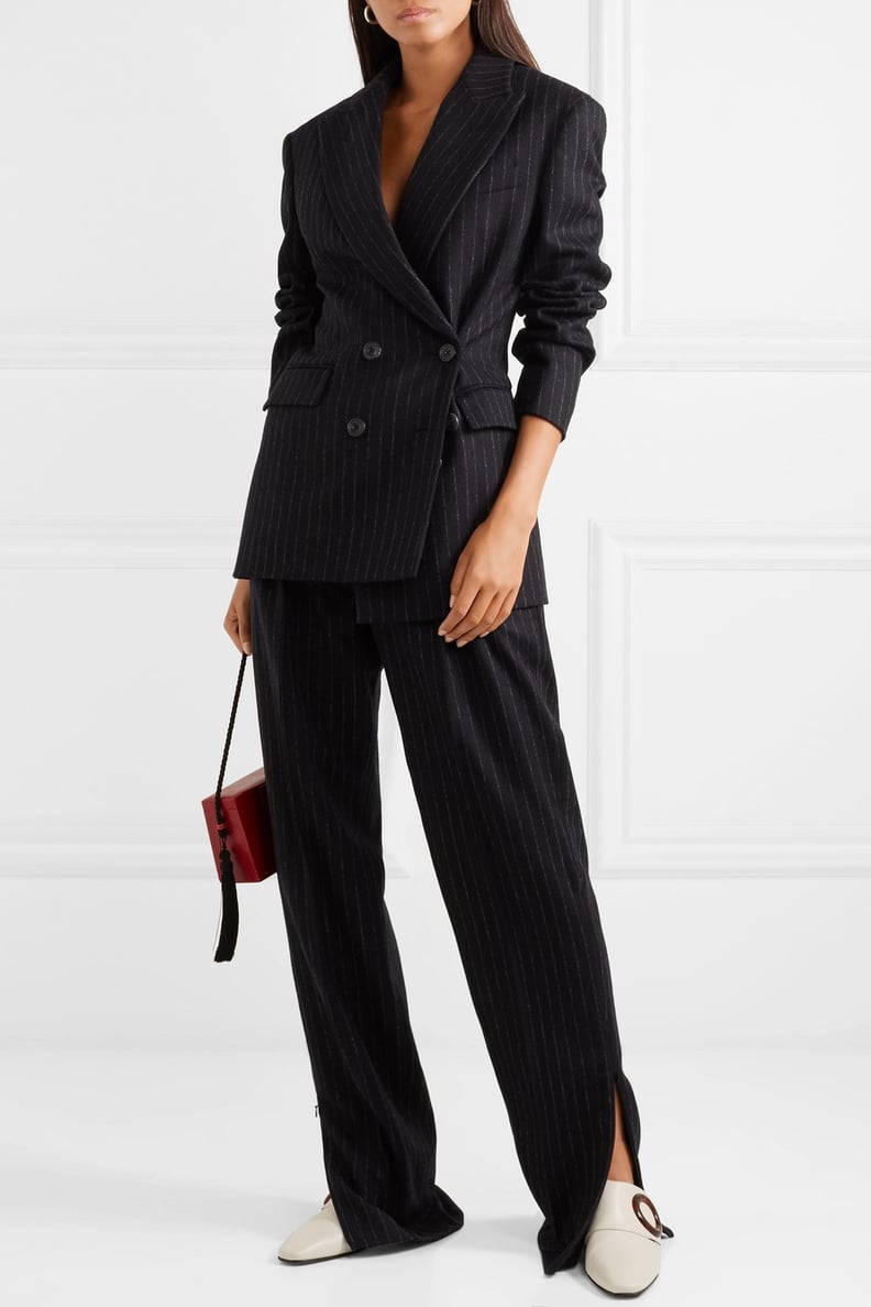 Hillier Bartley Pinstriped Wool-Felt Blazer and Wool Trousers