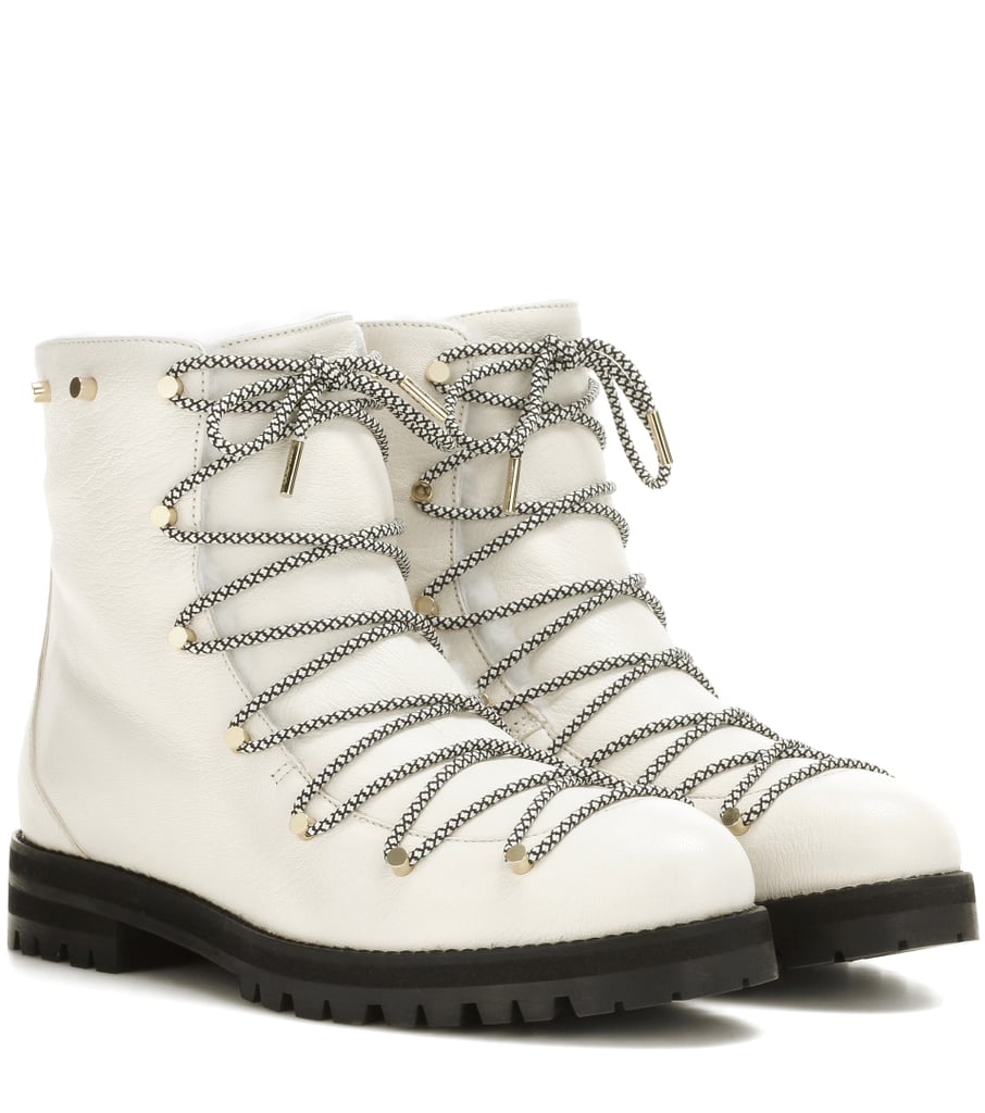 Gigi Hadid's White Shearling Boots | POPSUGAR Fashion