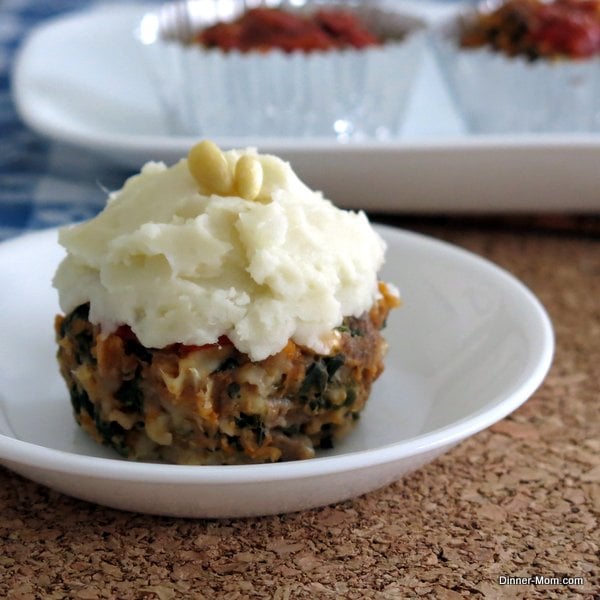 Meatloaf Muffins With Spinach and Pine Nuts