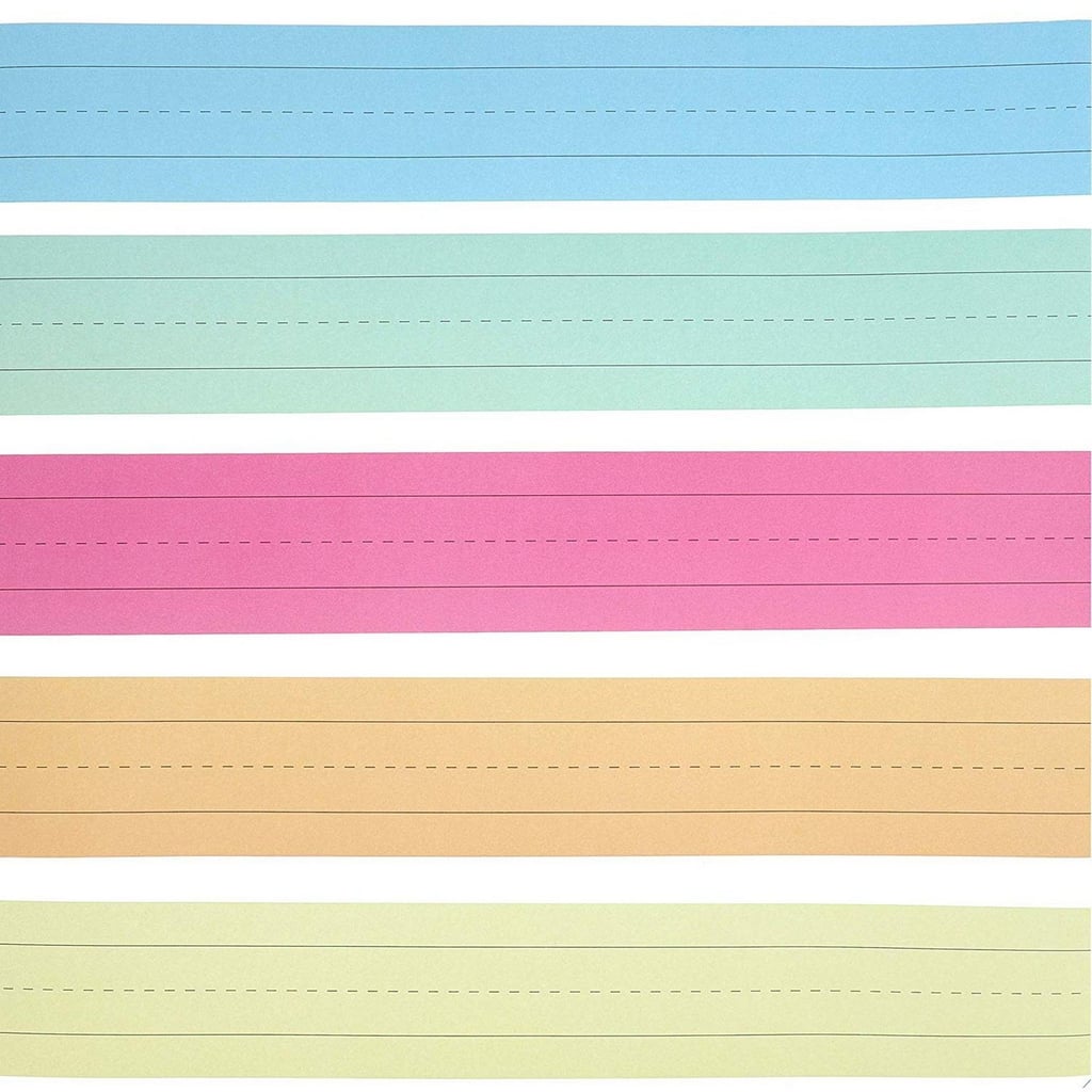 Classroom Decoration: Lined Coloured Sentence Strips for Classroom (100 Count)