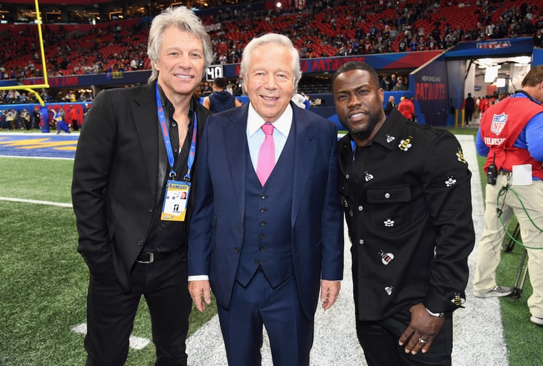 Jon Bon Jovi, CEO of the New England Patriots Robert Kraft, and Kevin Hart