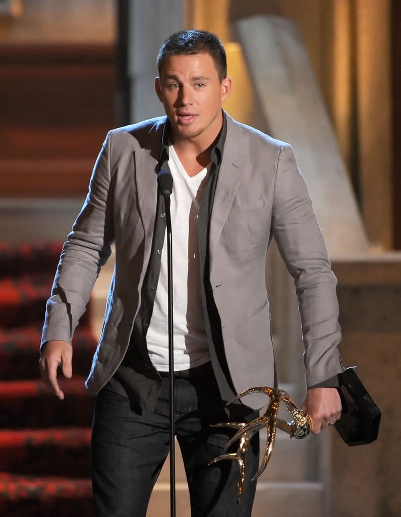 Channing Tatum spoke to the audience during the 2012 Guys Choice Awards.