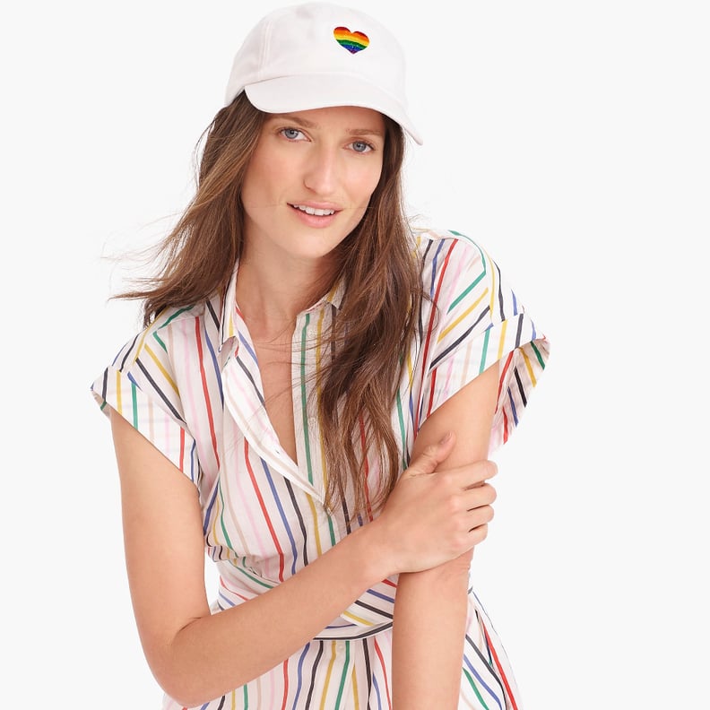 J.Crew Embroidered pride heart hat