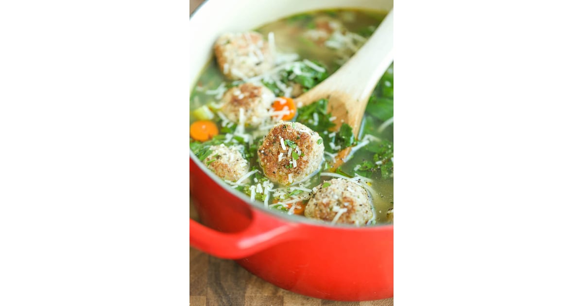 Turkey Meatball and Spinach Soup Recipes With Parmesan Cheese