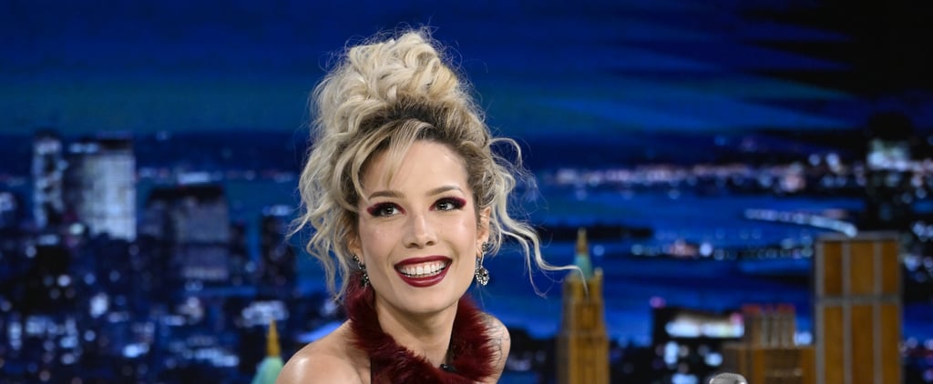 Halsey's Pamela Anderson Messy Bun on Jimmy Fallon