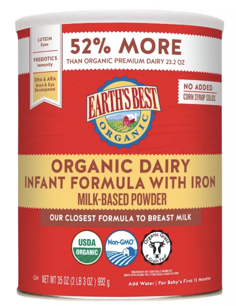 Earth's Best Organic Infant Formula with Iron Powder
