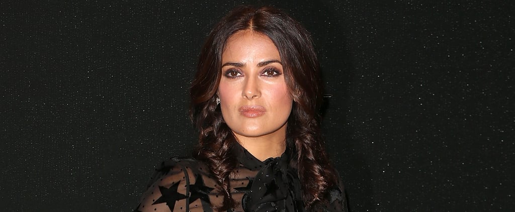 Salma Hayek Wears a Sheer Outfit at Paris Fashion Week