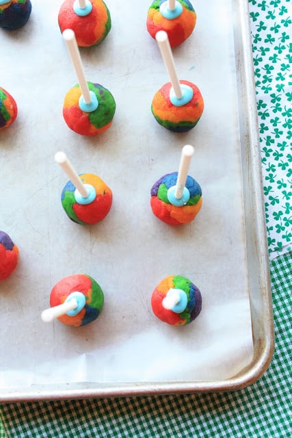 Inside-Out Rainbow Cake Pops