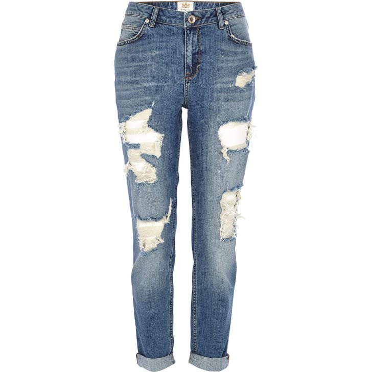 River Island Mid wash ripped Ashley boyfriend jeans ($80) | Fall Denim ...