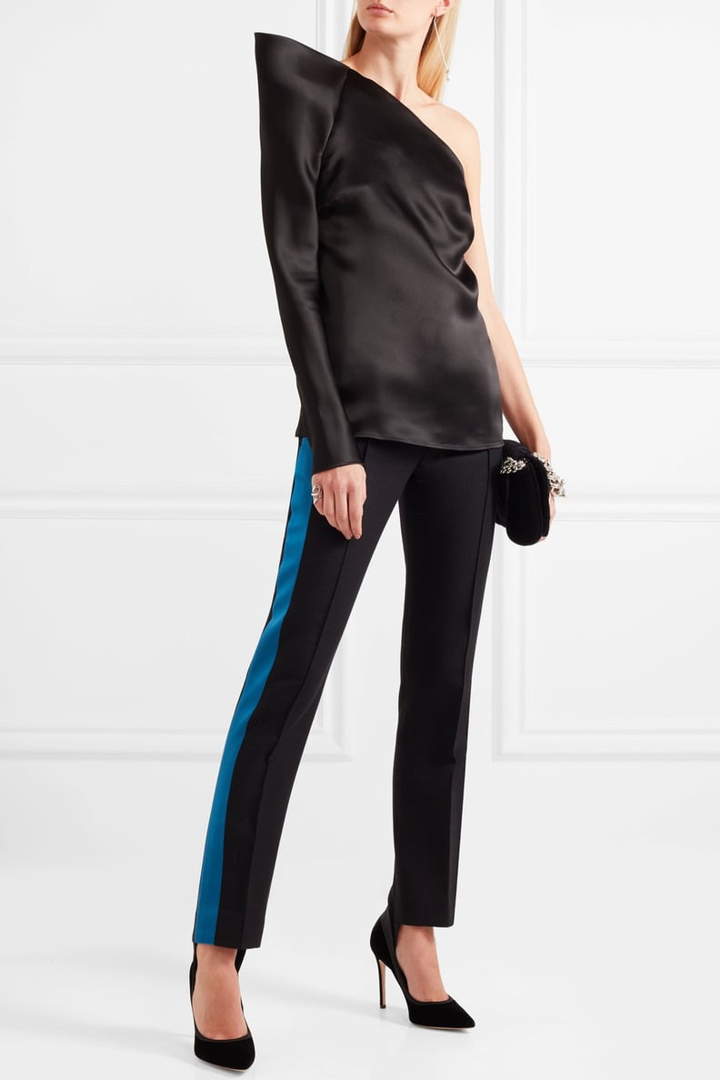 Thierry Mugler Satin-Trimmed Pants