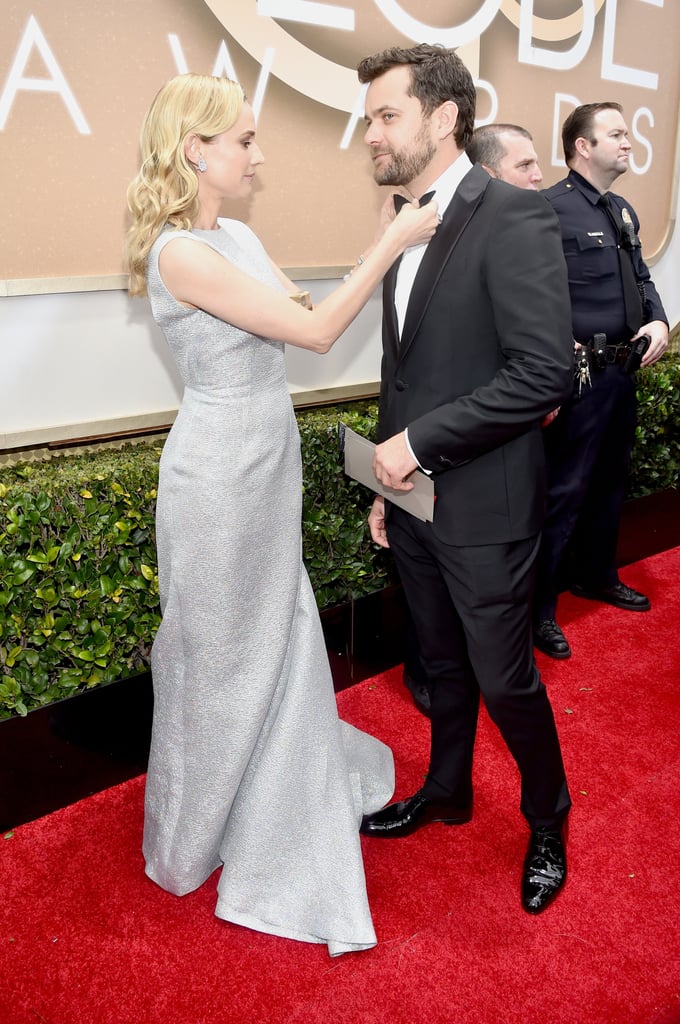 Diane Kruger helped Joshua Jackson with his bow tie before the show.
