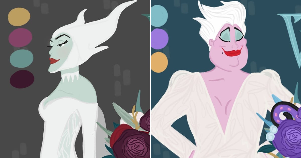 See Your Favorite Disney Villains as Brides in This Artwork POPSUGAR