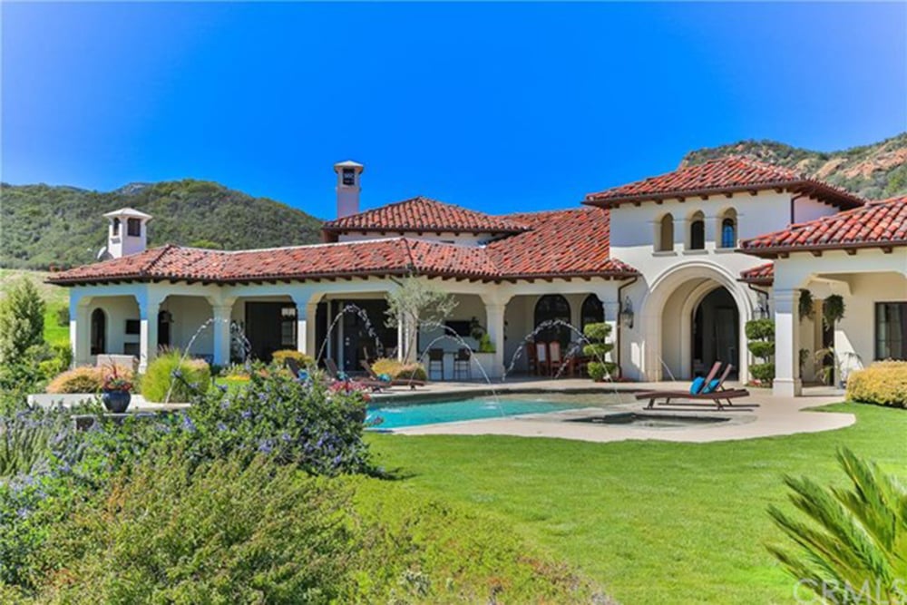 The mansion's exterior is just as impressive as the inside.