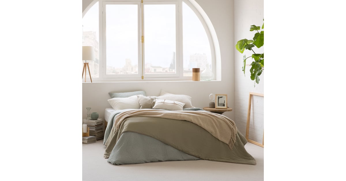 Brown Washed Linen Quilt and Cushion Cover (30269) Zara Home Fall Decor 2016 POPSUGAR