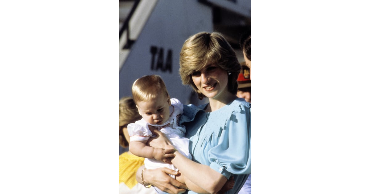 Princess Diana held onto Prince William during a March 1983 visit to ...