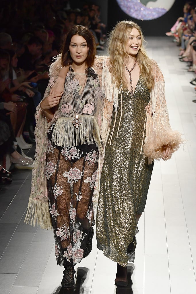 Gigi and Bella Hadid Anna Sui NYFW 2017