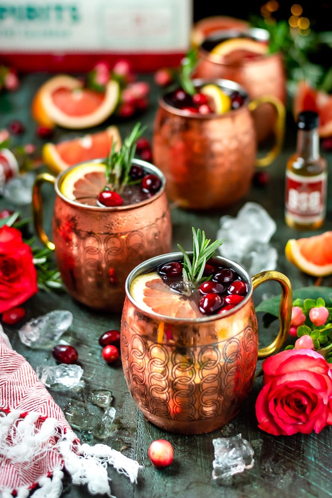 Grapefruit Bourbon Yule Mule