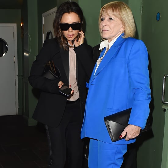 Victoria Beckham and Her Mom in Suits 2018