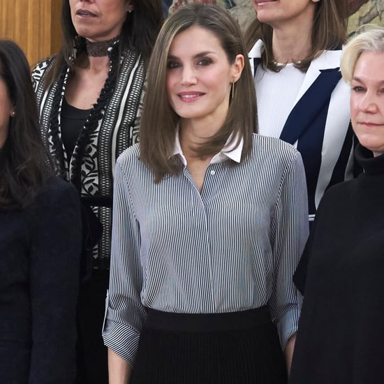 Queen Letizia's Striped Shirt February 2017