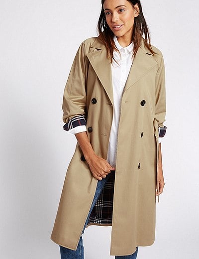 Marks and Spencer Pure Cotton Trench Coat | Melania Trump Trench Coat ...
