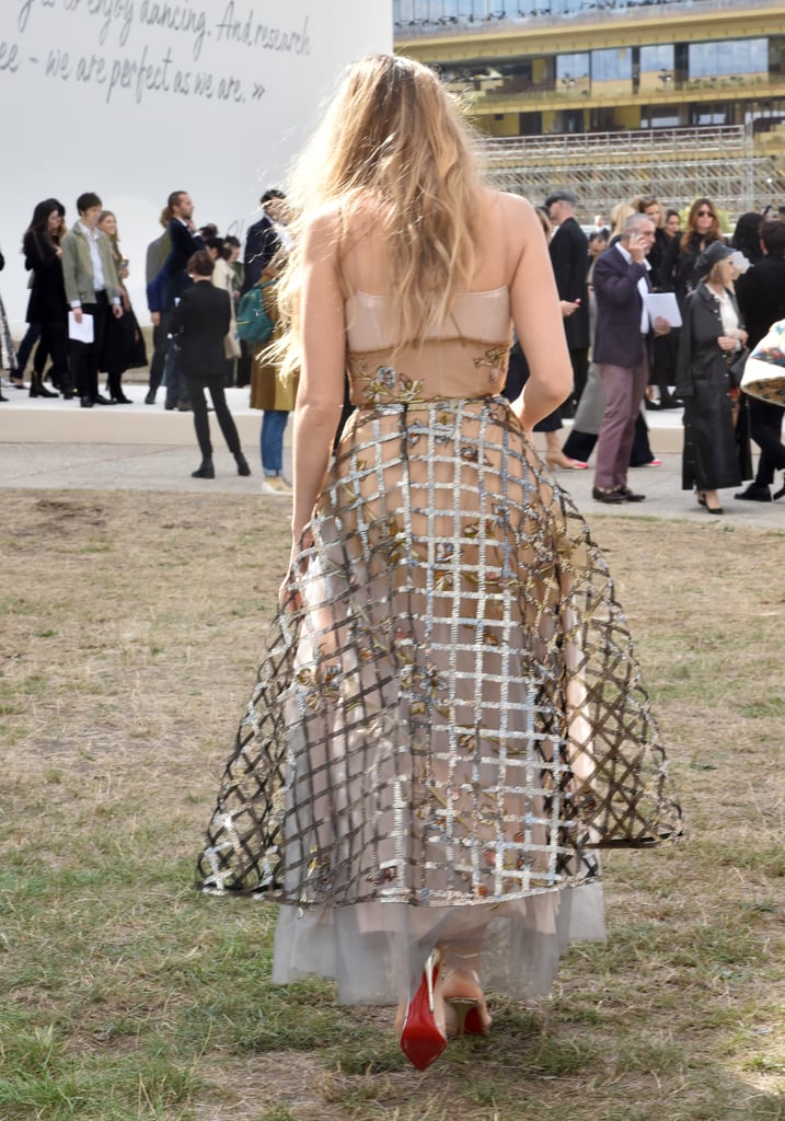 Blake Lively S Dior Dress At Paris Fashion Week 2018 Popsugar Fashion Uk Photo 32