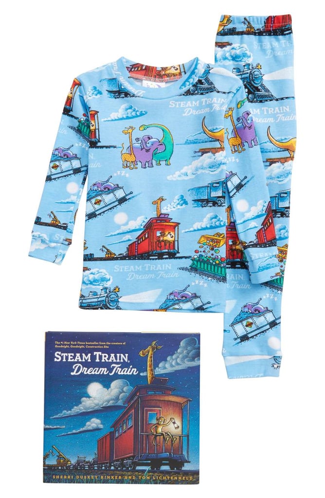 Steam Train, Dream Train Fitted Two-Piece Pajamas & Book Set