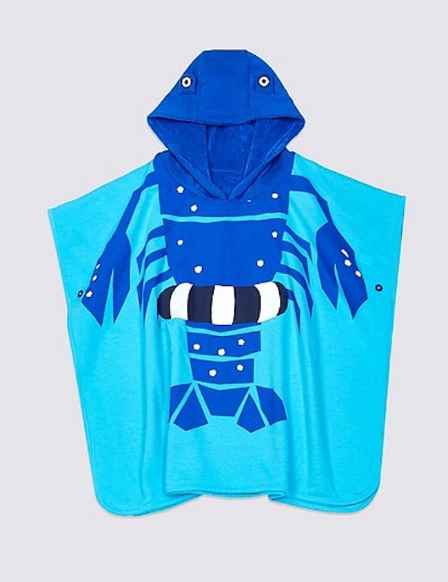 Marks and Spencer Pure Cotton Hooded Towel | Towel Ponchos For Kids ...