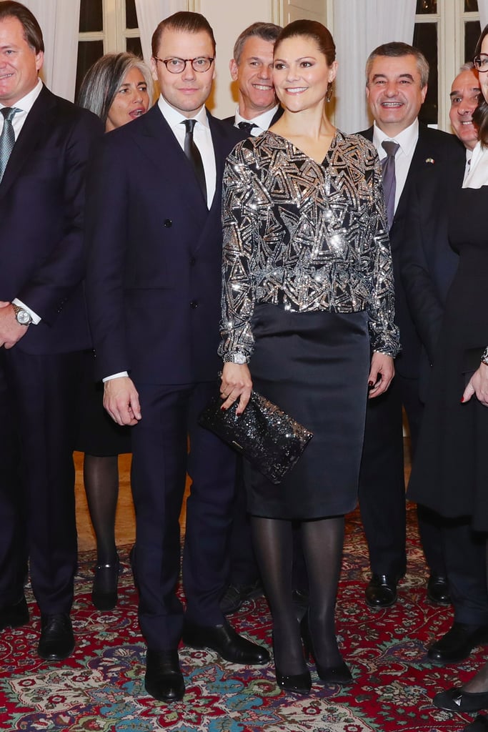Crown Princess Victoria Daisy Grace Sequin Top December 2016