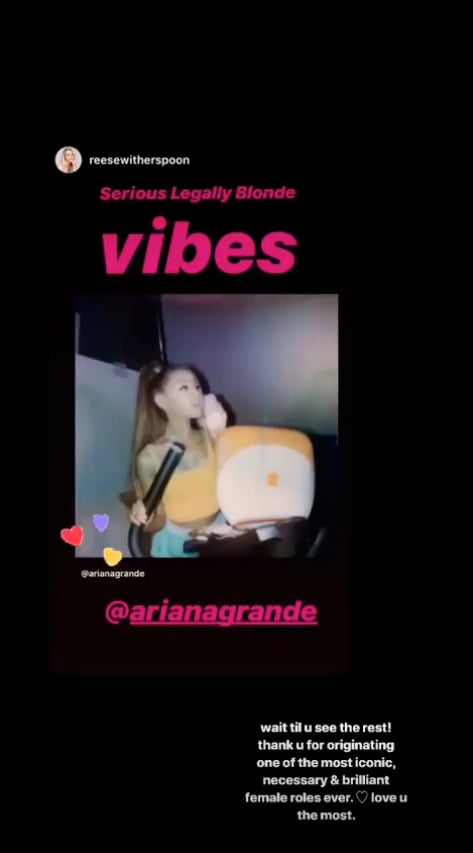 Reese Witherspoon Legally Blonde Response to Ariana Grande