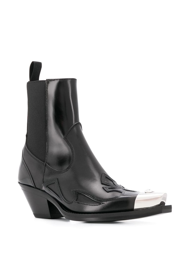 Versace Contrast Toe Western Boots