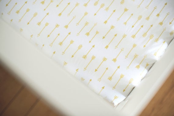 Fitted Arrow Crib Sheet