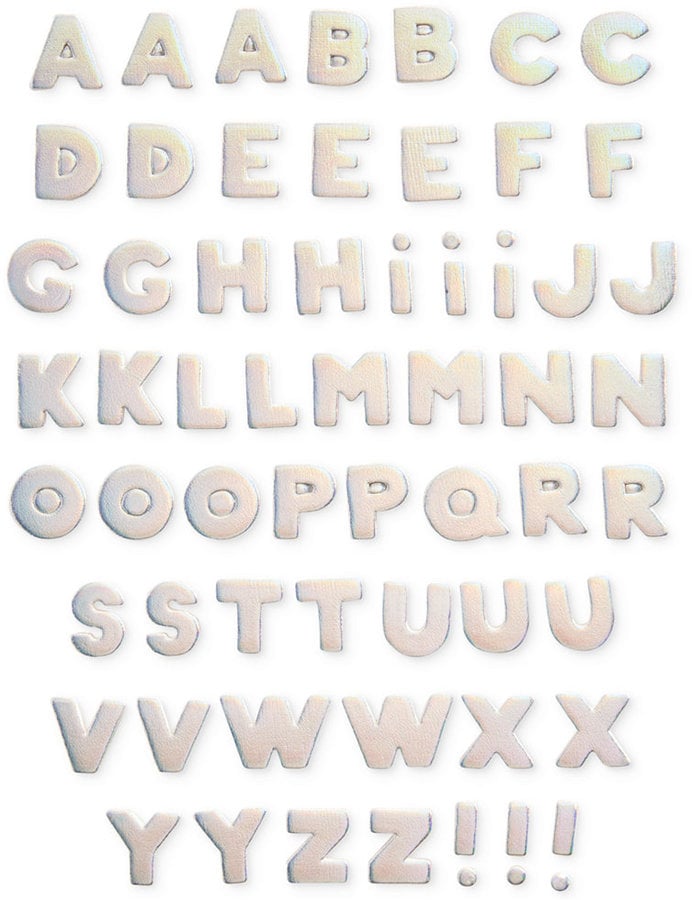 Holographic Plushie Sticker Letter Set