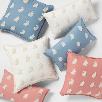 A Bunny Throw Pillow: Threshold Beaded Bunny Throw Pillow