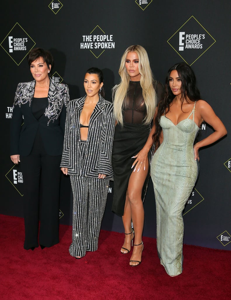 Kris Jenner, Kourtney, Khloé, and Kim Kardashian at the 2019 People's Choice Awards