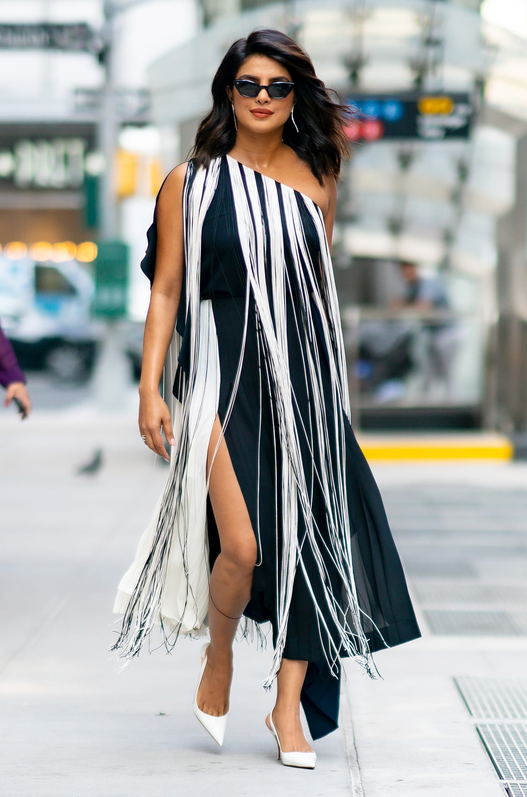 Black and white 2025 fringe dress