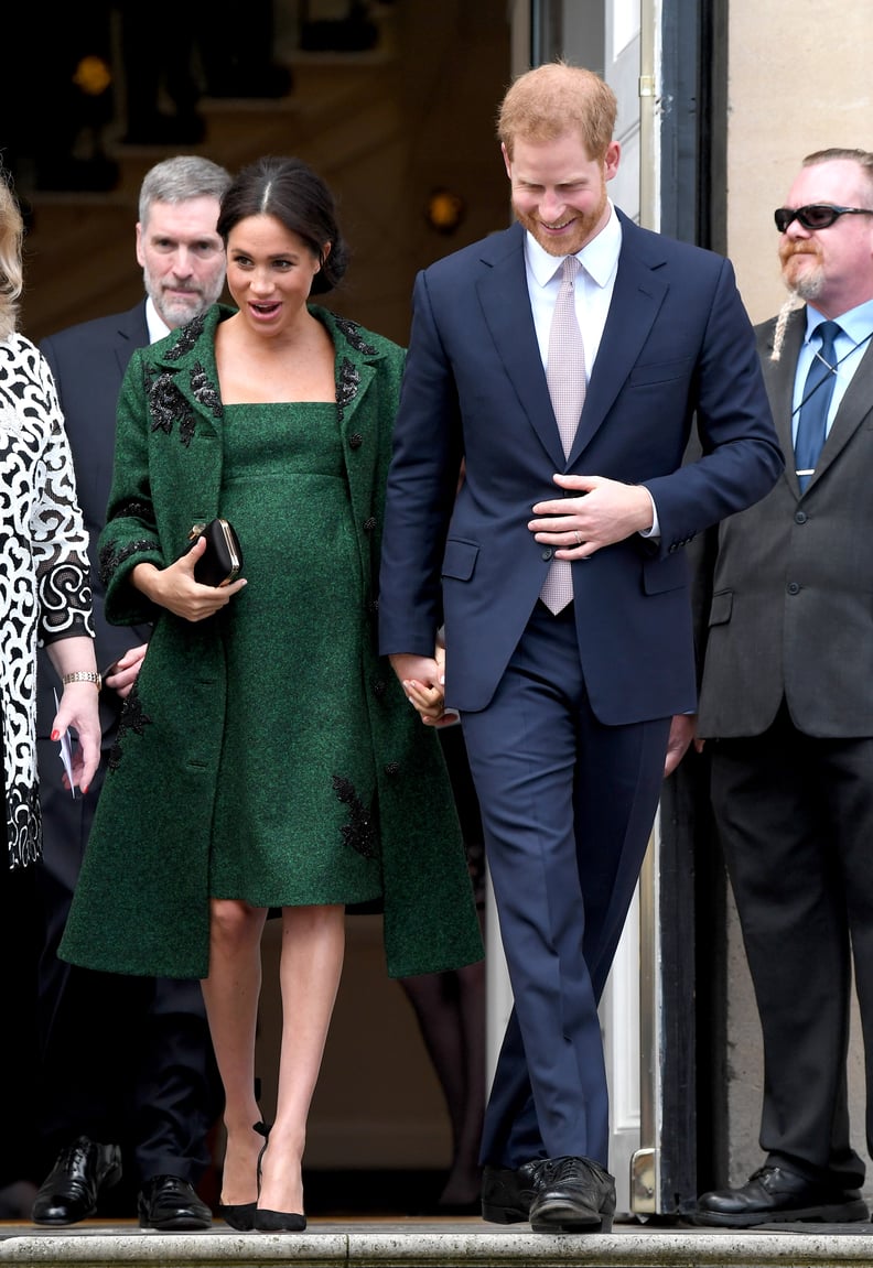 Meghan in an Embellished Erdem Outfit