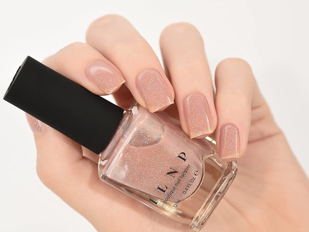 闪亮果冻指甲油:ILNP Sandy Baby Peach Beige全息透明果冻指甲油