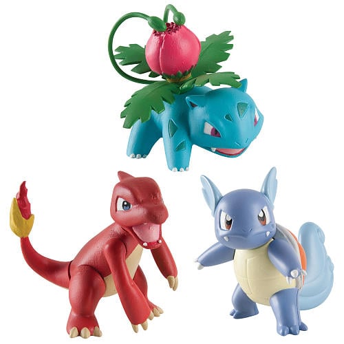 Ivysaur, Wartortle, and Charmeleon Action Figures