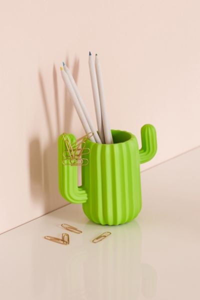 Mustard Gifts Cactus Cup Desk Organizer