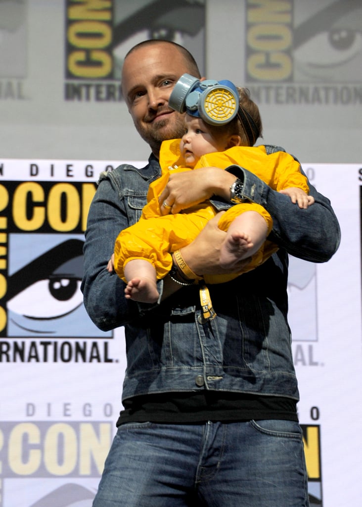 Aaron Paul's Daughter Wears Hazmat Suit at ComicCon POPSUGAR