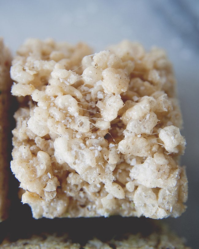 Brown Butter Sea Salt Rice Krispies Treats