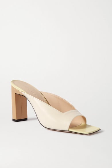 Wandler Isa Color-Block Leather Mules