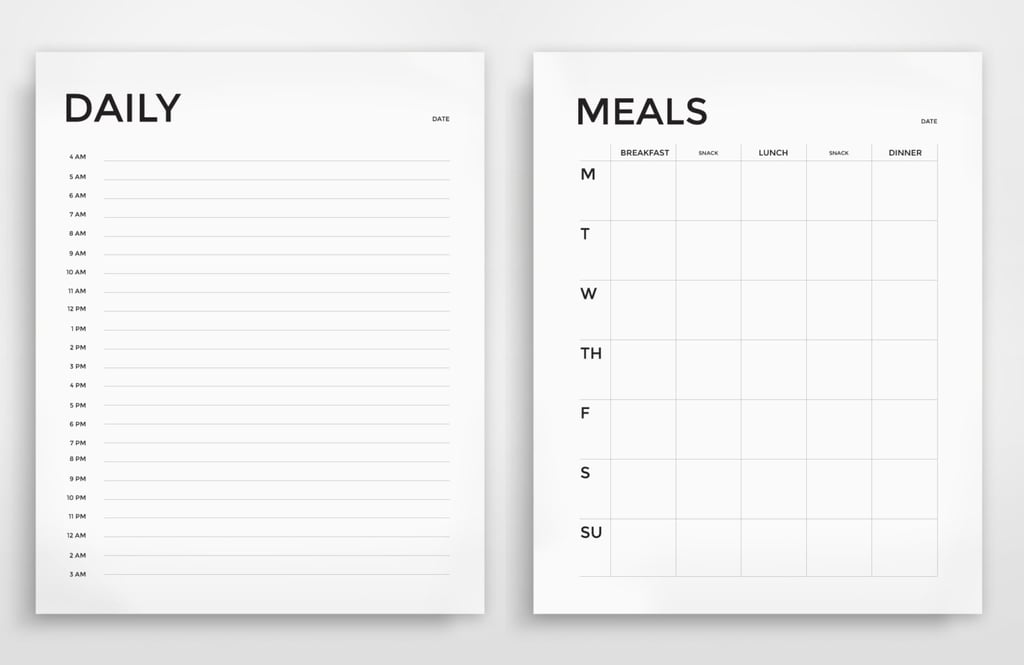 Printable Daily and Weekly Meal Planner ($4)