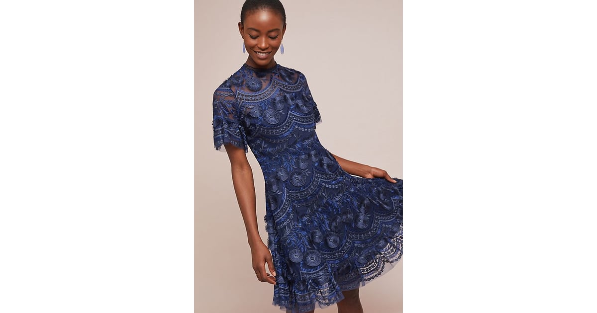 Shoshanna blanche sales embroidered dress