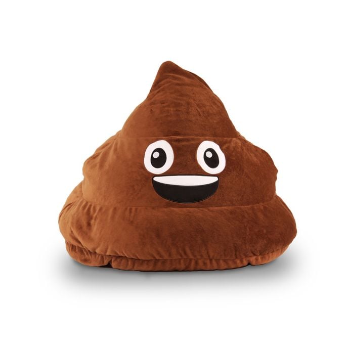 GoMoji Poop Emoji Bean Bag in Brown