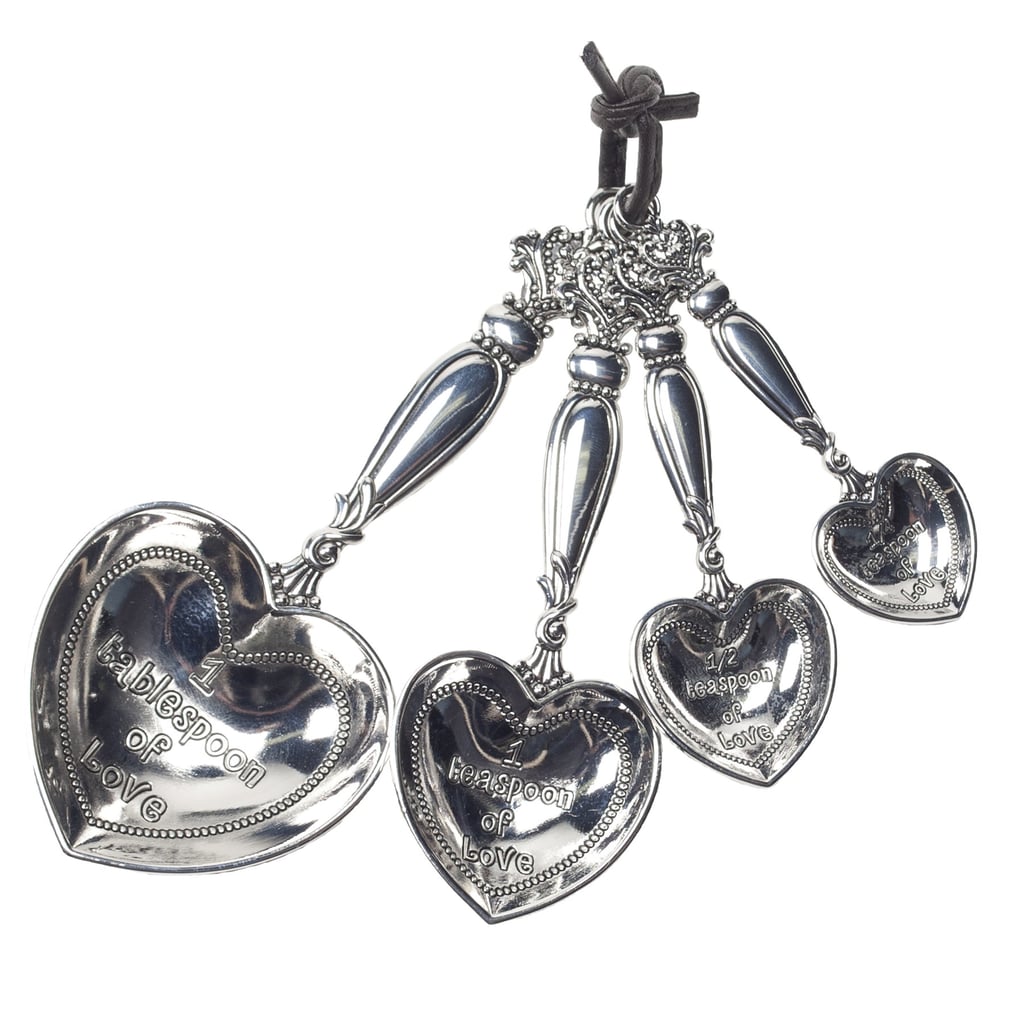Heart-shaped Measuring Spoons ($42) give new meaning to baked with love!