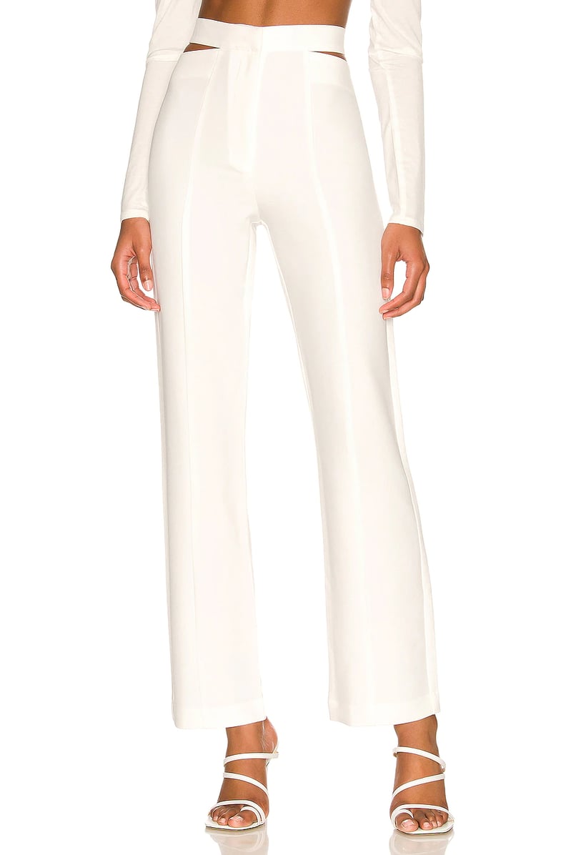 Bardot Kylie Cut Out Pant in Ivory
