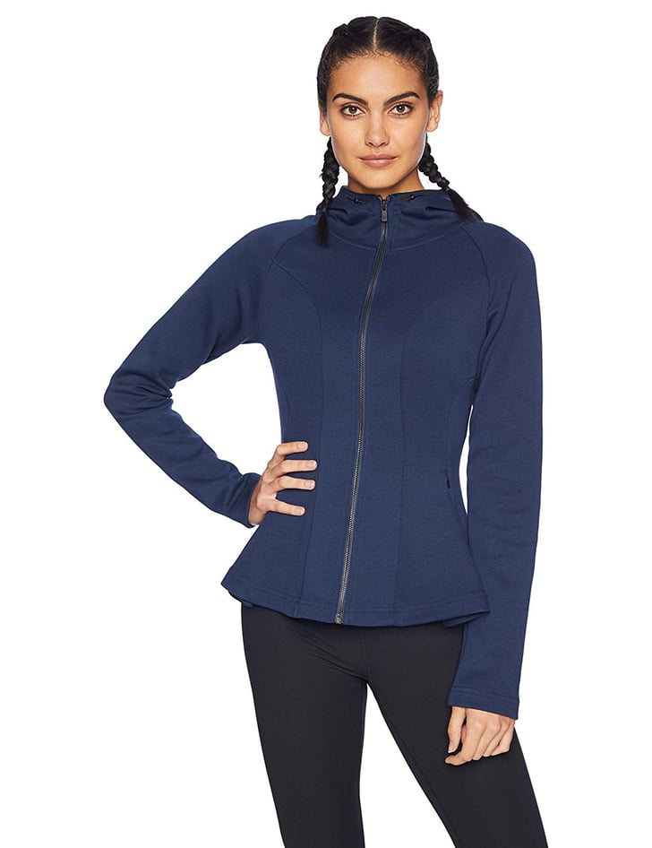 Core 10 Women's Motion Tech Fleece Fitted Peplum Full-Zip Hoodie Jacket ...