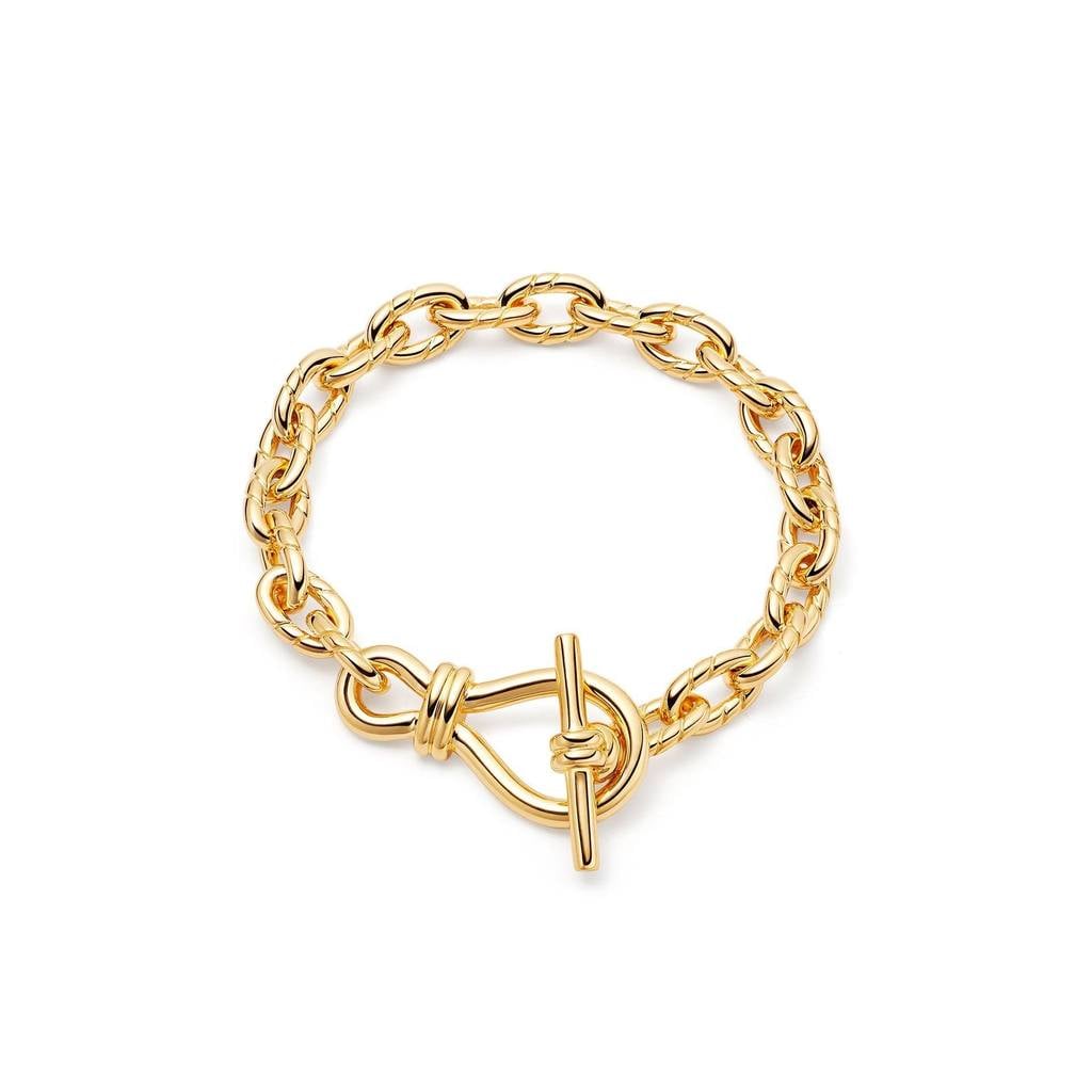 Missoma Gold Twisted Link T-Bar Chain Bracelet